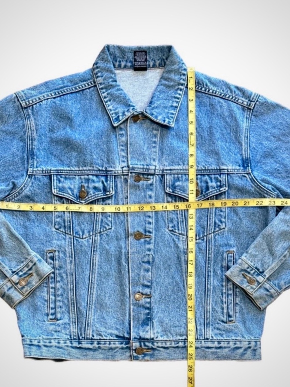 Vintage 90s Looney Tunes Denim Trucker Jacket Taz WB Studio Store M - Picture 8 of 13